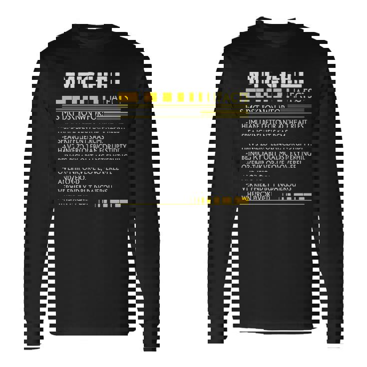 Mitchell Name Mitchell Facts V2 Long Sleeve T-Shirt