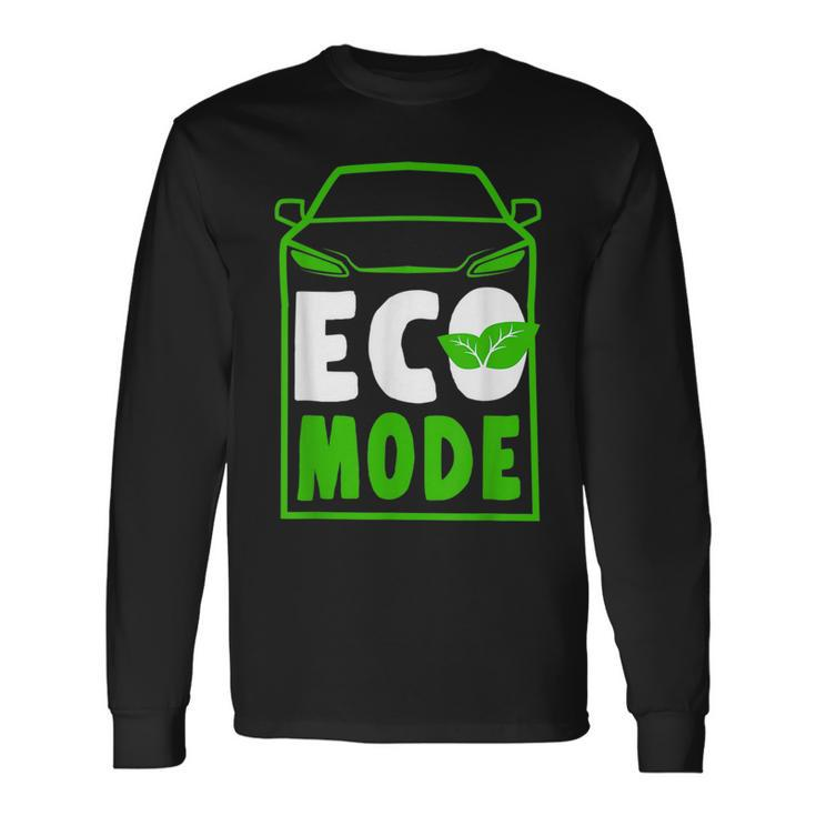 Mode Vehicle Electric Car Hybrid Ecar Automobile Long Sleeve T-Shirt