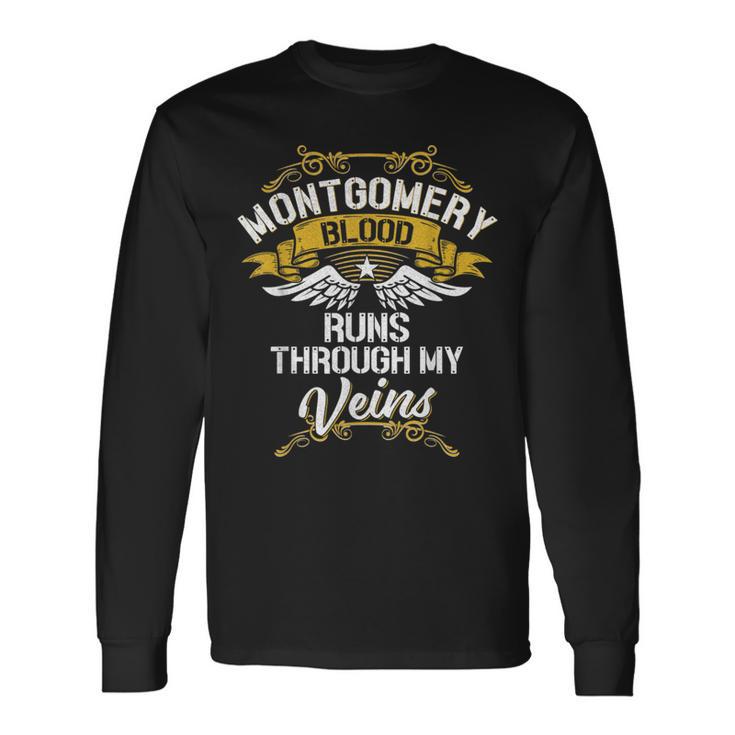 Montgomery Blood Runs Through My Veins Long Sleeve T-Shirt