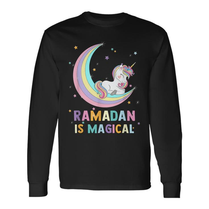 Moon Unicorn Ramadan Is Magical Unicorn Long Sleeve T-Shirt
