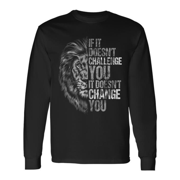 Motivation Workout And Gym Quotes Lion Mindset Training Long Sleeve T-Shirt T-Shirt