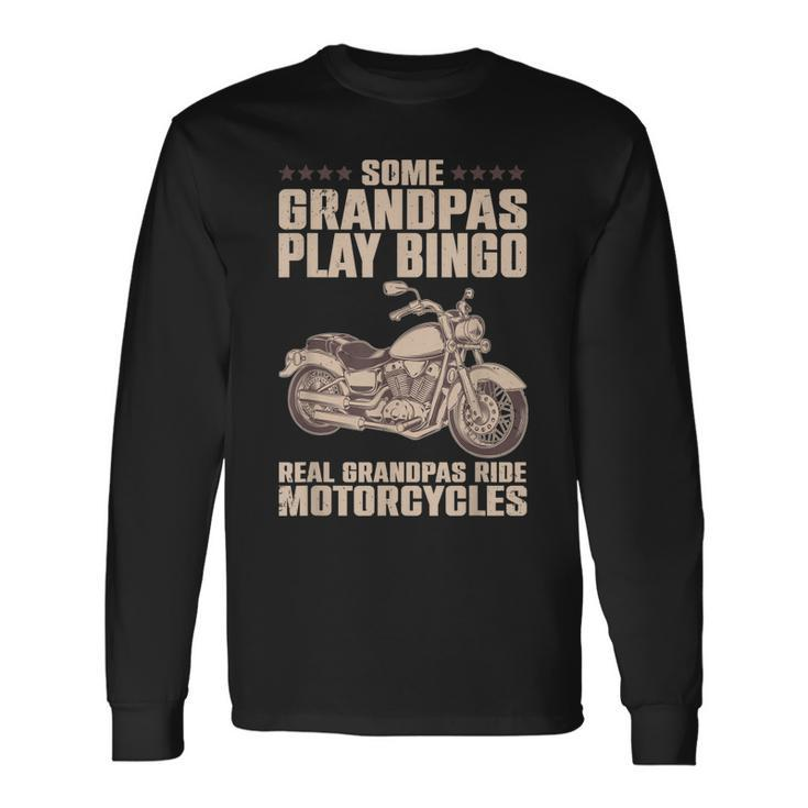 Motorcycle For Grandpa Dad Motorcycle Lovers Riders Long Sleeve T-Shirt T-Shirt