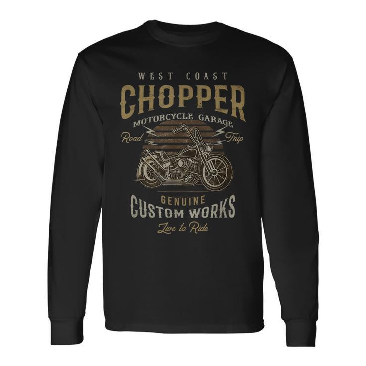 West Coast Chopper T-Shirt  Cool Motorcycle Black Tee Gift