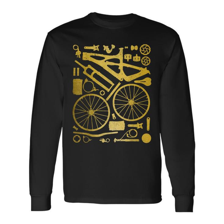 Mountain Bike Mtb Cycling Bicycle Parts Mountain Biker Long Sleeve T-Shirt