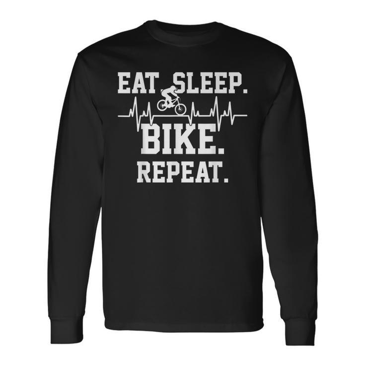Mountain Mtb Biking Biker Biker Long Sleeve T-Shirt T-Shirt
