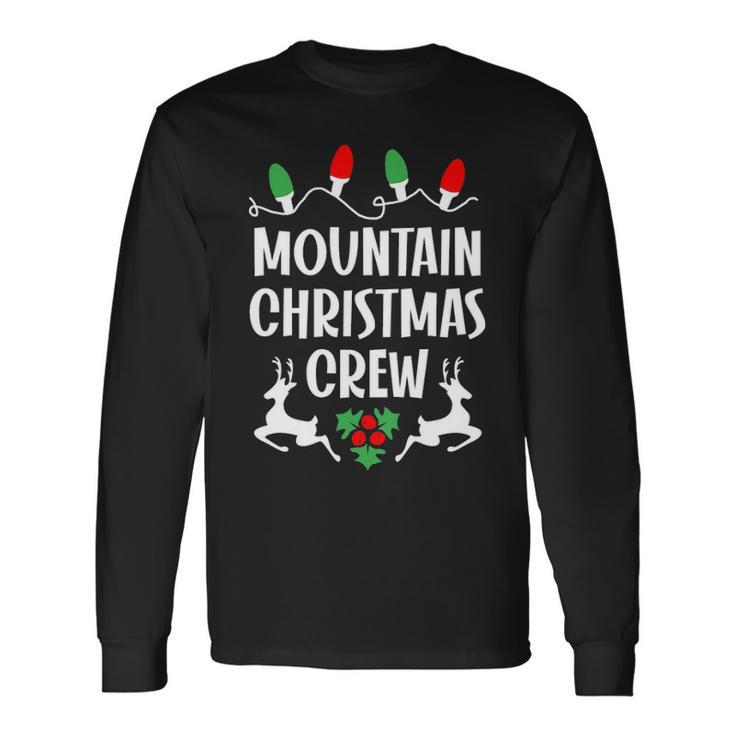 Mountain Name Christmas Crew Mountain Long Sleeve T-Shirt