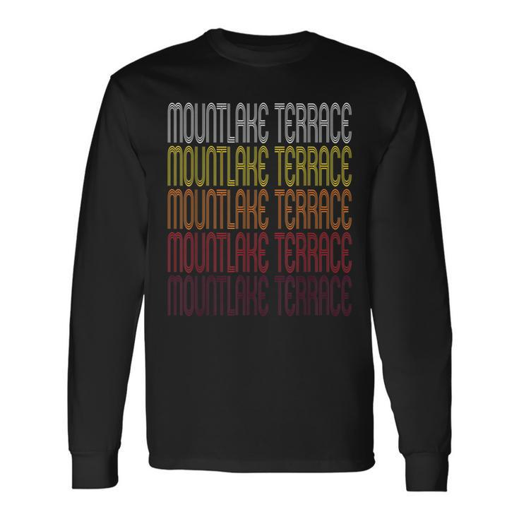 Mountlake Terrace Wa Vintage Style Washington Long Sleeve T-Shirt
