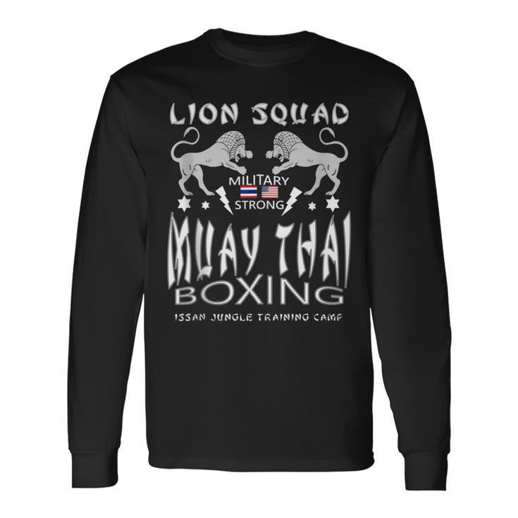 Muay Thai Kick Boxing Training Long Sleeve T-Shirt