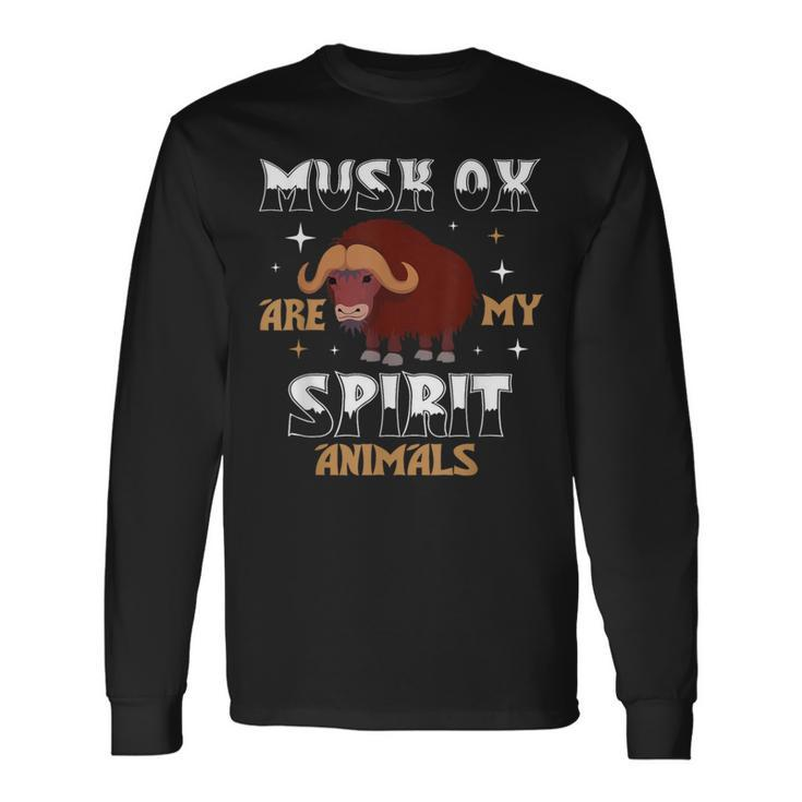 Musk Ox Are My Spirit Animal Long Sleeve T-Shirt