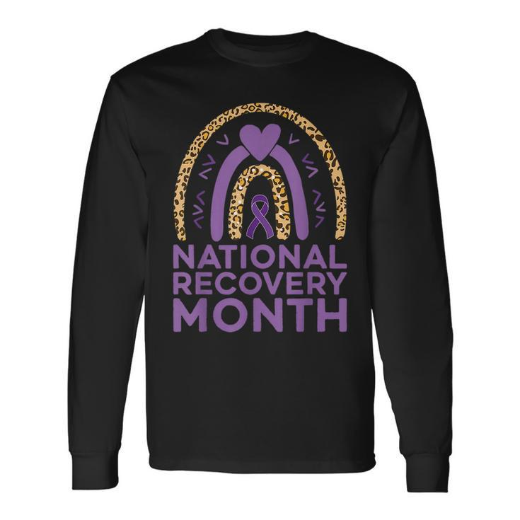 National Recovery Month Warrior Addiction Recovery Awareness Long Sleeve