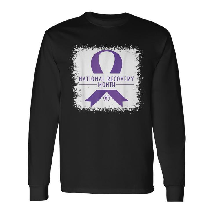 National Recovery Month Warrior Addiction Recovery Awareness Long Sleeve T-Shirt Gifts ideas