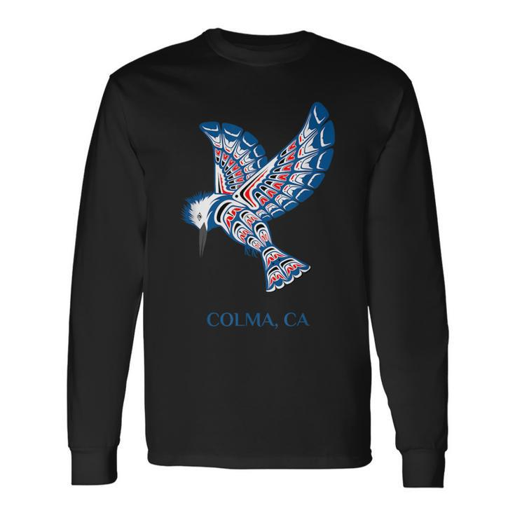 Native American Colma Kingfisher Bird California Long Sleeve T-Shirt