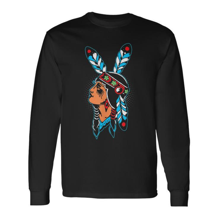 Native American Pow Wow Tribal American Indian Long Sleeve T-Shirt T-Shirt