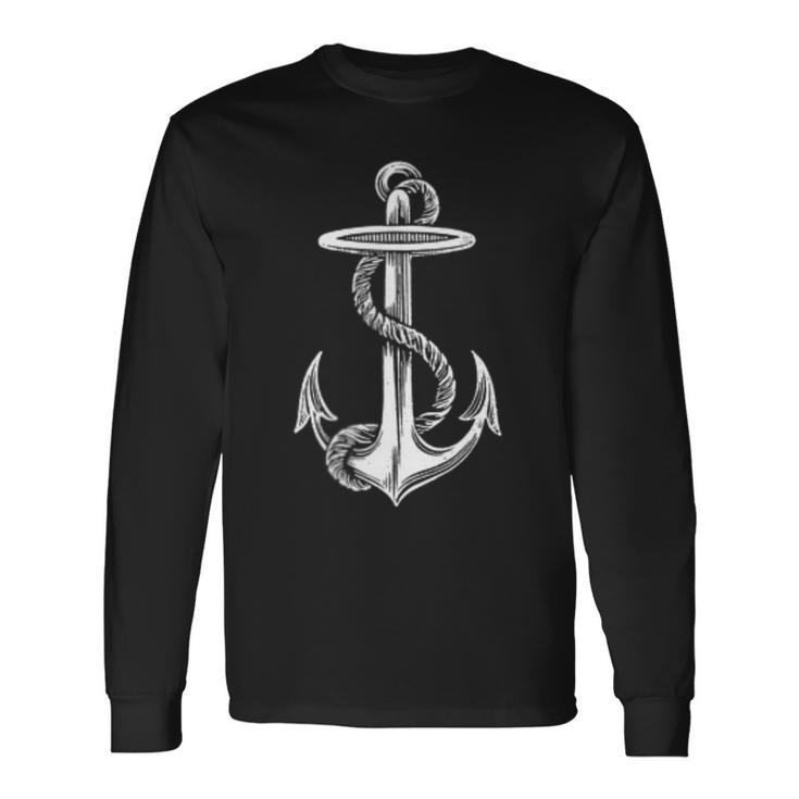 Nautical Anchor Classic Sailing Boating Long Sleeve T-Shirt T-Shirt
