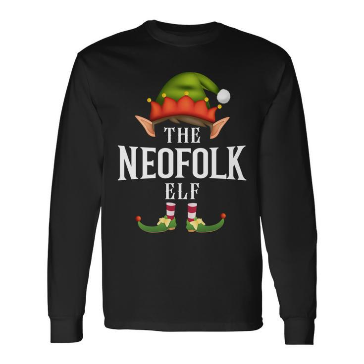 Neofolk Elf Group Christmas Pajama Party Long Sleeve T-Shirt
