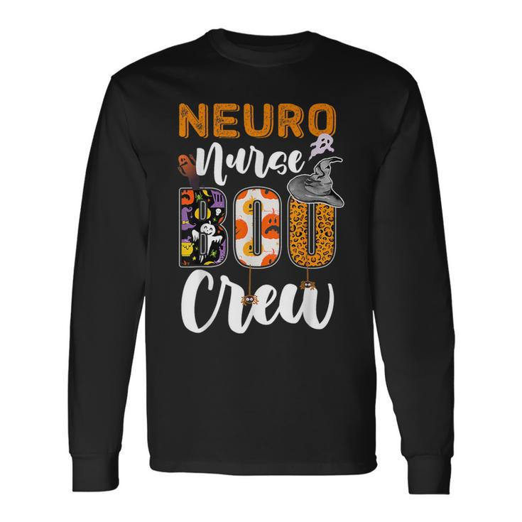 Neuro Nurse Boo Crew Ghost Halloween Nursing Spooky Long Sleeve T-Shirt