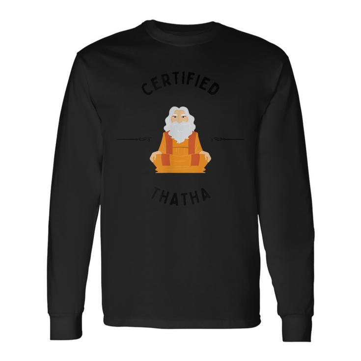 New Grandfather Or Thatha Present For New Grandfathers Long Sleeve T-Shirt