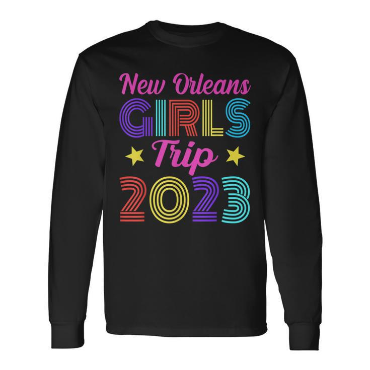 New Orleans Girls Trip 2023 Bachelorette Party Bride Squad Long Sleeve T-Shirt T-Shirt