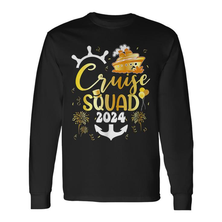 New Year Cruise Squad 2024 Nye Party Family Vacation Trip Long Sleeve T-Shirt