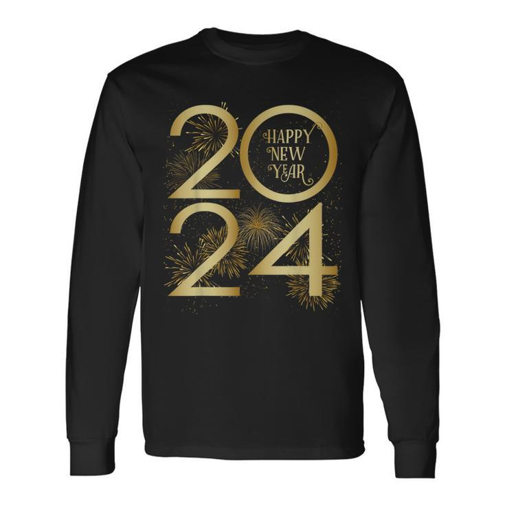 New Year Eve Party 2024 The Happy New Year 2024 Long Sleeve T-Shirt