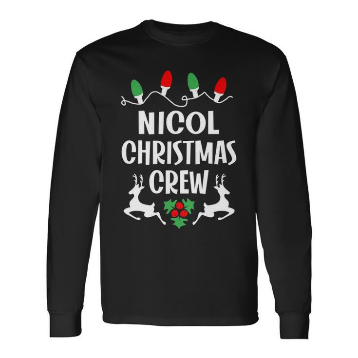 Nicol Name Christmas Crew Nicol Long Sleeve T-Shirt