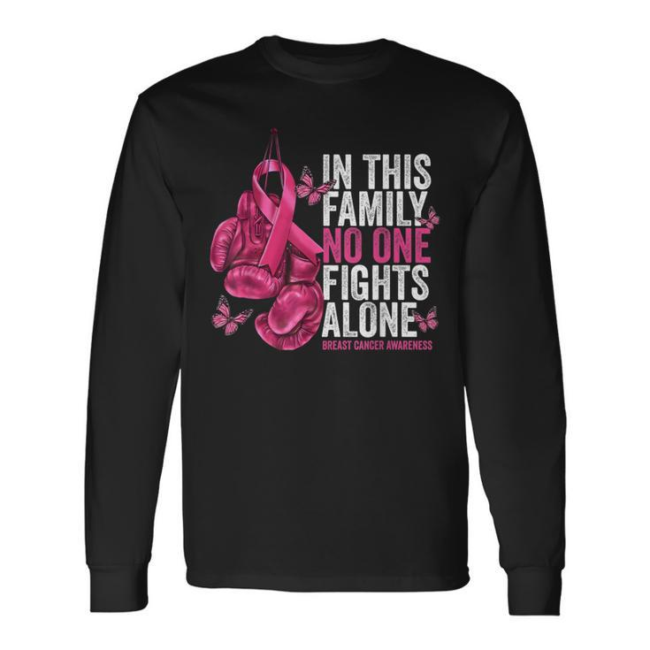 In This No One Fight Alone Breast Cancer Awareness Long Sleeve T-Shirt Gifts ideas