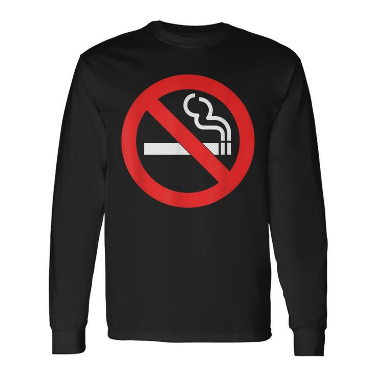 No Smoking Symbol Long Sleeve T-Shirt