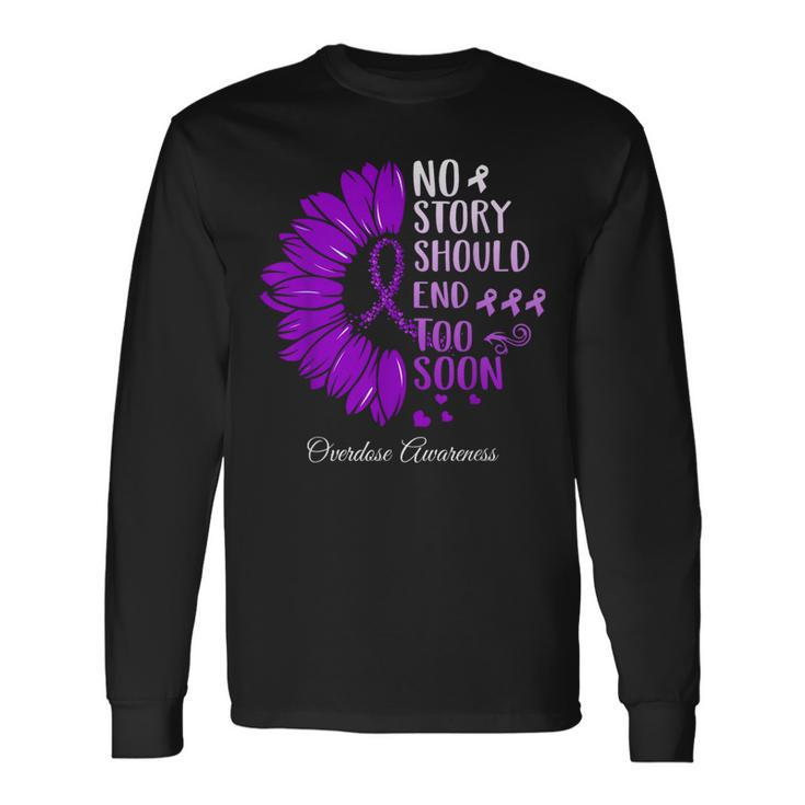 No Story Should End Too Soon Overdose Purple Ribbon Long Sleeve Gifts ideas