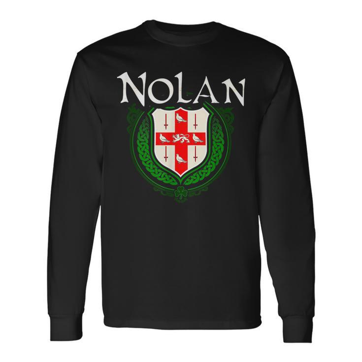 Nolan Surname Irish Last Name Nolan Crest Last Name Long Sleeve T-Shirt T-Shirt
