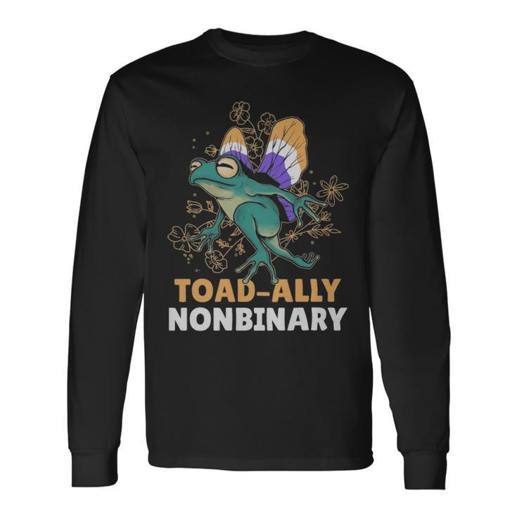Nonbinary Pride Frog Nonbinary Nonbinary Pride Frog Nonbinary Long Sleeve T-Shirt