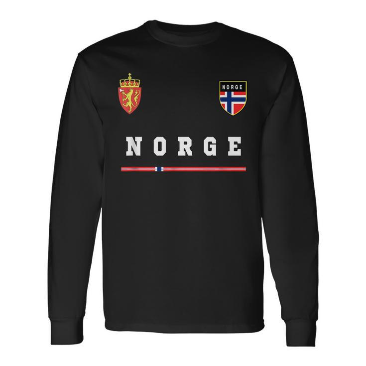 Norge SportSoccer Jersey Flag Football Oslo Long Sleeve T-Shirt T-Shirt