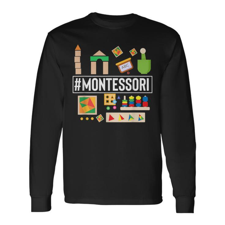 Novelty Montessori Studying Learning Schooling Accessories Long Sleeve T-Shirt