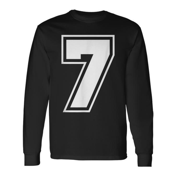Number 7 Counting Long Sleeve T-Shirt