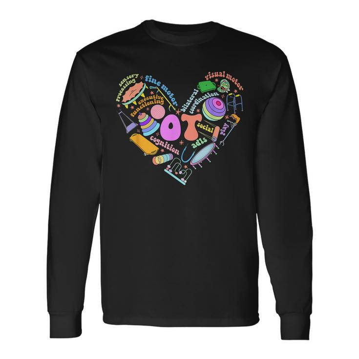 Occupational Therapy Ot Therapist Heart Inspire Ot Month Long Sleeve T-Shirt