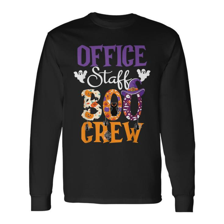 Office Staff Boo Crew Matching Autumn Halloween Costume Long Sleeve T-Shirt