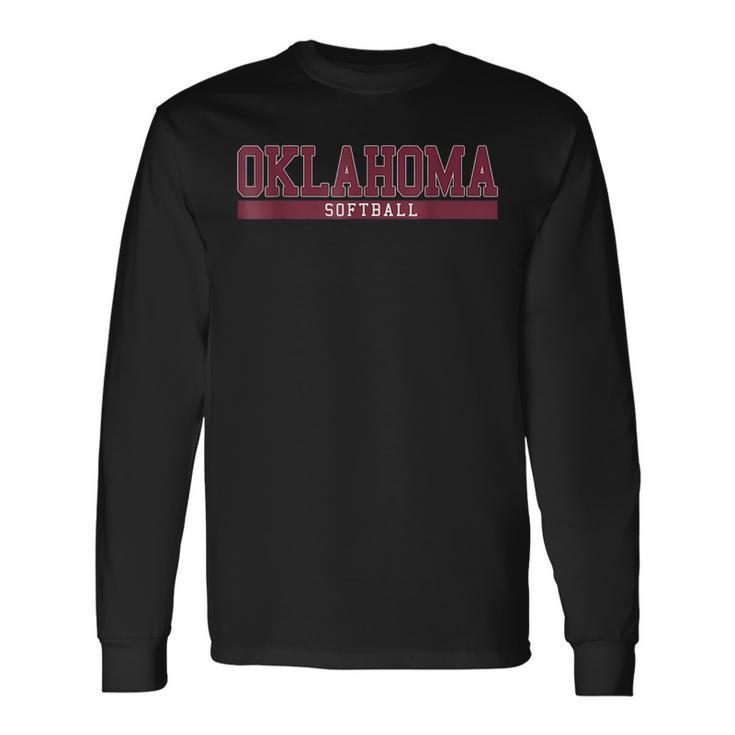Oklahoma Softball Coach Outfit Softball Player Long Sleeve T-Shirt