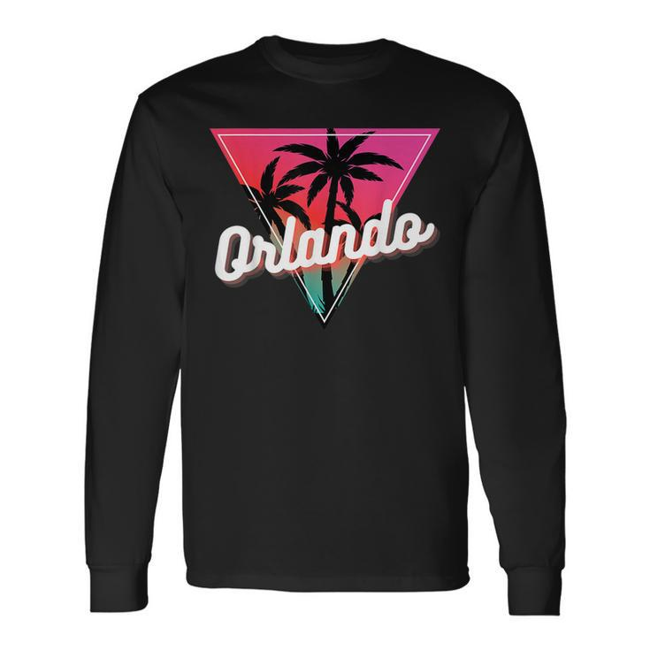 Orland Florida Vacation Trip Matching Group Palm Tree Long Sleeve T-Shirt T-Shirt