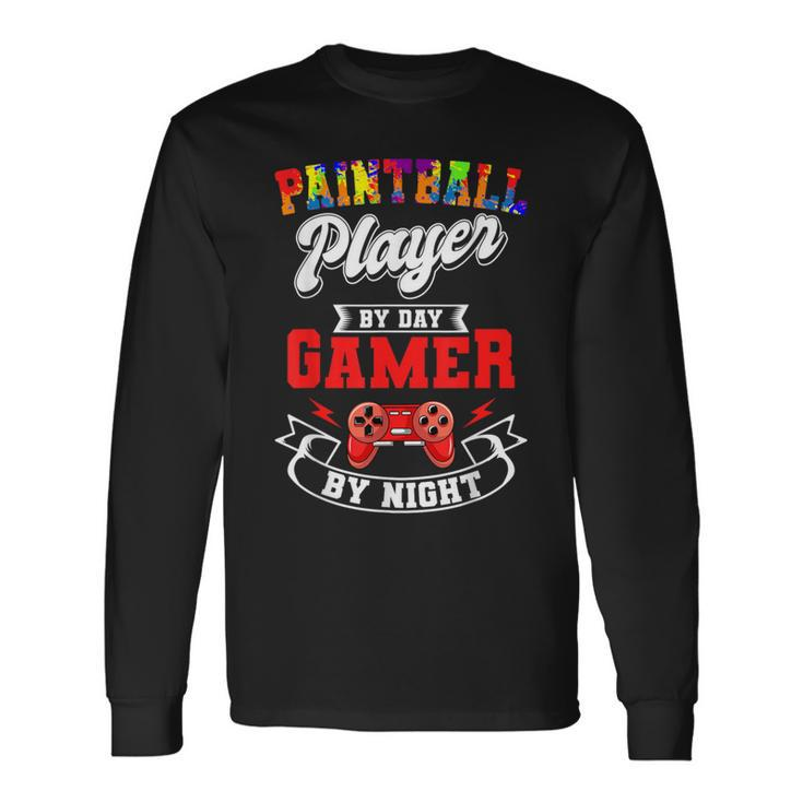 Paintball Paintballer Video Gamer Shooting Team Sport Master Long Sleeve T-Shirt Gifts ideas
