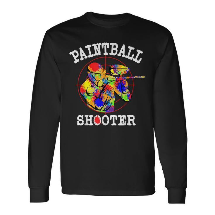 Paintball Paintballers Tactical Sports Master Shoot-Out Game Long Sleeve T-Shirt