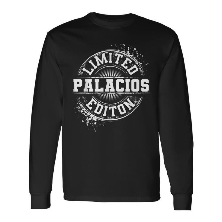 Palacios Surname Family Tree Birthday Reunion Long Sleeve T-Shirt