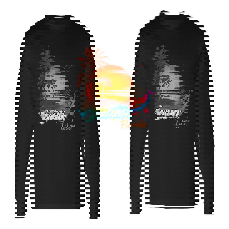 Panama Florida Beach Summer Vacation Palm Trees Sunset Florida & Merchandise Long Sleeve T-Shirt T-Shirt