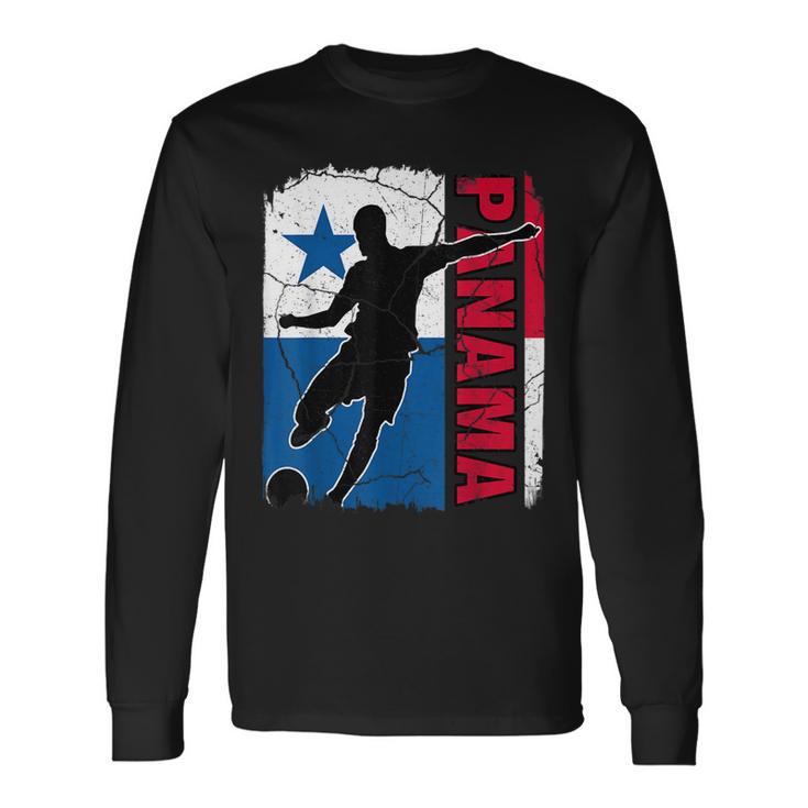 Panamanian Soccer Team Panama Flag Jersey Football Fans Long Sleeve T-Shirt