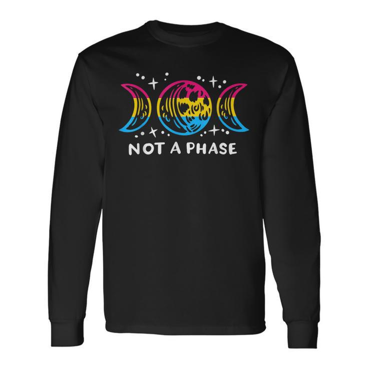 Pansexual Pride Not A Phase Lunar Moon Omnisexual Lgbt Long Sleeve T-Shirt