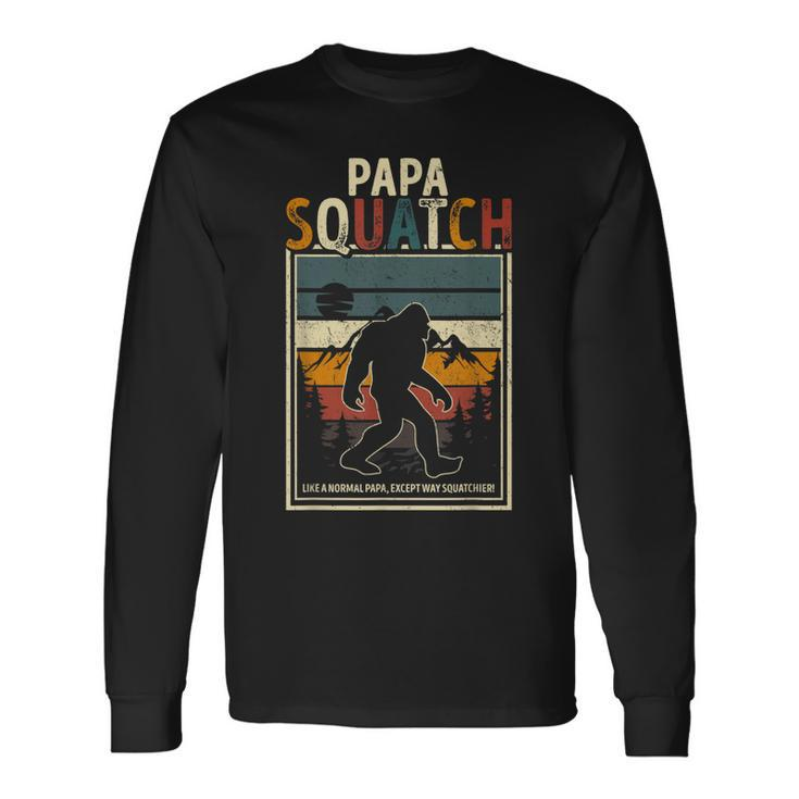 Papa Bigfoot Sasquatch Bigfoot Fathers Day Long Sleeve T-Shirt