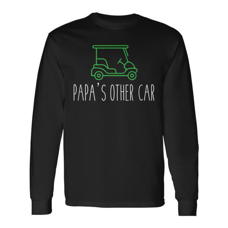 Papa Grandpa Dad Golfing Fathers Day Golf Cart Long Sleeve T-Shirt T-Shirt