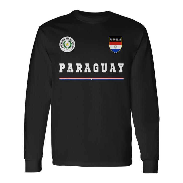 Paraguay SportSoccer Jersey Flag Football Long Sleeve T-Shirt T-Shirt