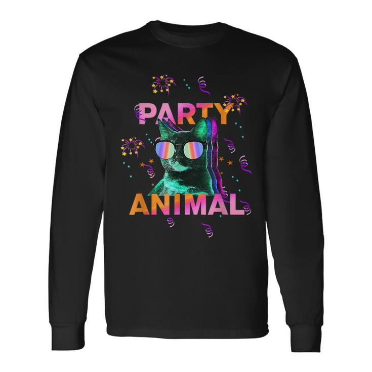 Party Cat Lover Party Animal Cool Cat Pet Lover Long Sleeve