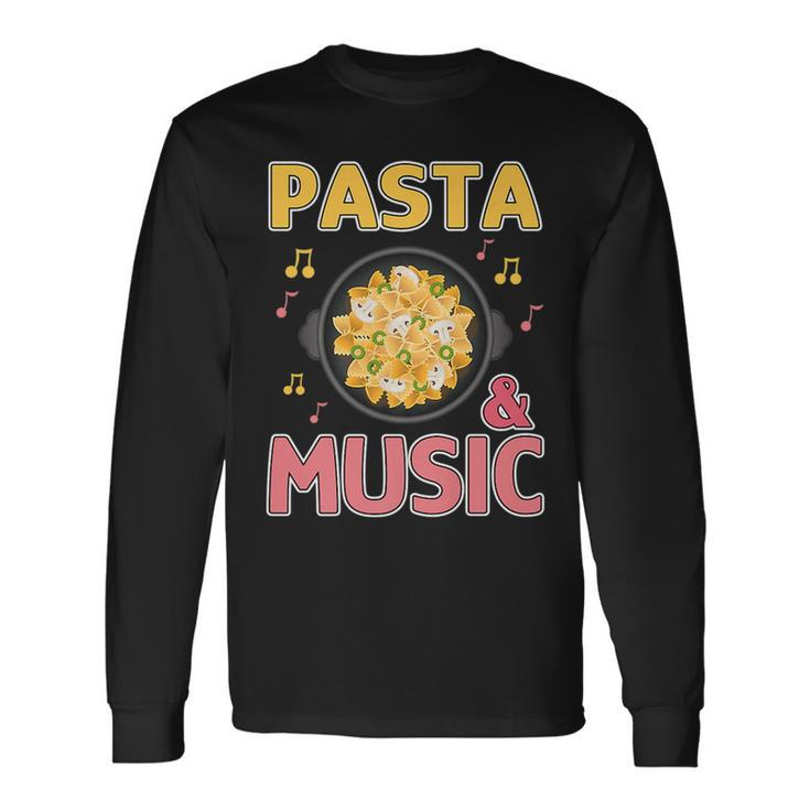 Pasta And Music Notes Italian Food Chef Spaghetti Long Sleeve T-Shirt T-Shirt