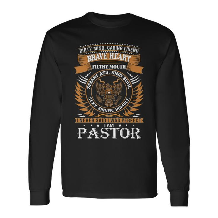 Pastor Name Pastor Brave Heart V2 Long Sleeve T-Shirt