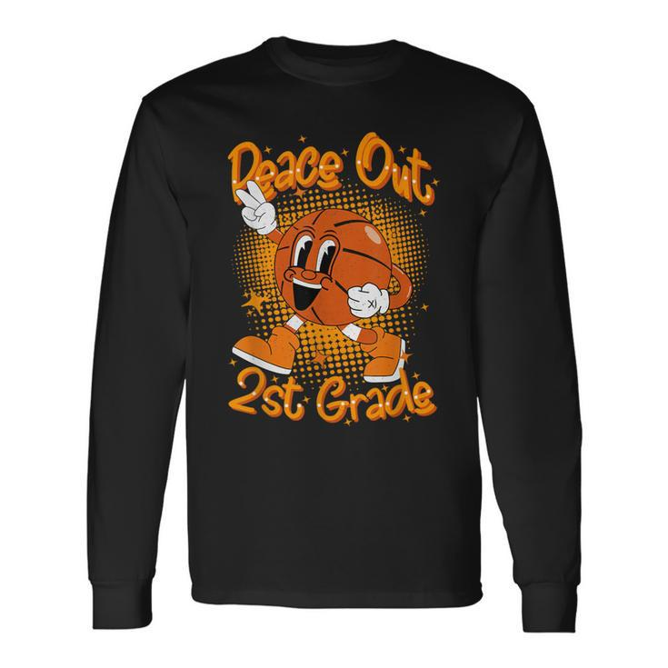 Peace Out 2Nd Second Grade Graduation Last Day Of School Kid Long Sleeve T-Shirt T-Shirt